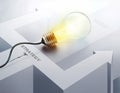 Inspiration concept light bulb for business idea success