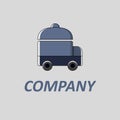 Food Delivery Truck Logo Clasic Royalty Free Stock Photo