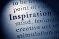 Definition of inspiration Royalty Free Stock Photo