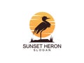 Inspiration Heron Stork Creative Logo Design Template