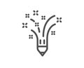 Inspiration line icon. Creativity pencil sign.