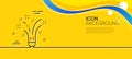 Inspiration line icon. Creativity pencil sign. Minimal line yellow banner. Vector