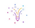 Inspiration line icon. Creativity pencil sign. Vector