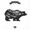 Inspiration quote hipster design label - Bear