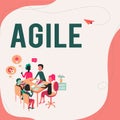 Inspiration showing sign Agile. Word for particular approach to project management that is utilized in software Entering