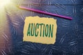 Inspiration showing sign Auction. Concept meaning Public sale Goods or Property sold to highest bidder Purchase Bright