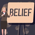 Inspiration showing sign Belief. Business approach the feeling of being certain that something exists or is true