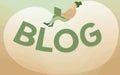 Inspiration showing sign Blog. Business concept A regularly updated website web page written in conversational style