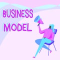 Inspiration showing sign Business Model. Business approach model showing how a company operates to generate more profit