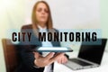 Inspiration showing sign City Monitoring. Internet Concept indicatorlevel analysis pilot project on urban food systems Royalty Free Stock Photo