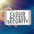 Conceptual caption Cloud Access Security. Business concept protect cloudbased systems, data and infrastructure