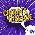 Text caption presenting Crohn S Is Disease. Business concept the chronic inflammatory disease of the intestines