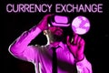 Inspiration showing sign Currency ExchangeProcess of changing one currency into another ForEx. Business idea Process of Royalty Free Stock Photo