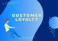 Conceptual caption Customer Loyalty. Business concept Client Satisfaction LongTerm relation Confidence