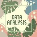 Text showing inspiration Data Analysis. Business showcase Translate numbers to Analytical Conclusion Forecasting Blank