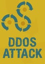 Inspiration showing sign Ddos Attack. Word Written on perpetrator seeks to make network resource unavailable Arrow sign