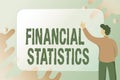Conceptual caption Financial Statistics. Business showcase Comprehensive Set of Stock and Flow Data of a company