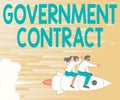 Inspiration showing sign Government Contract. Conceptual photo Agreement Process to sell Services to the Administration