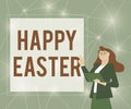 Inspiration showing sign Happy Easter. Business idea Christian feast commemorating the resurrection of Jesus