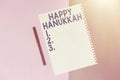 Inspiration showing sign Happy Hanukkah. Business overview Jewish festival celebrated from the 25th of Kislev to the 2nd