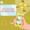 Handwriting text Healthcare Reimbursement. Business approach paid by insurers through a payment program