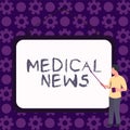 Inspiration showing sign Medical News. Business overview report or noteworthy information on medical breakthrough