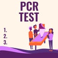 Inspiration showing sign Pcr Test. Word Written on qualitative detection of viral genome within the short seqeunce of