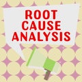 Inspiration showing sign Root Cause Analysis. Business approach Method of Problem Solving Identify Fault or Problem