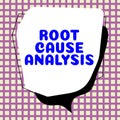 Handwriting text Root Cause Analysis. Business showcase Method of Problem Solving Identify Fault or Problem