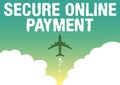 Inspiration showing sign Secure Online Payment. Word Written on safe digital technology electronic transfer of