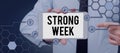 Inspiration showing sign Strong Weak. Word Written on having features of both strong and weak conjugations