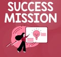 Text showing inspiration Success Mission. Business concept getting job done in perfect way with no mistakes Task made Royalty Free Stock Photo