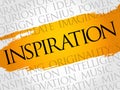 Inspiration word cloud collage Royalty Free Stock Photo