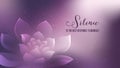 Inspirational background, purple, lotus, quote of silence
