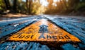 Inspirational Change Just Ahead road sign against a vibrant blue sky with sunrays, symbolizing hope, progress, and the Royalty Free Stock Photo