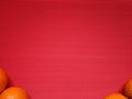 inspirational chinese new year concept image of oranges in red colour background Royalty Free Stock Photo
