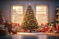 Inspirational Christmas scenes with diverse and