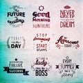 Inspirational and encouraging quote vector design