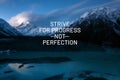 Life quotes - Strive for progress not perfection Royalty Free Stock Photo