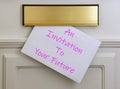 Inspirational message - invitation to your future Royalty Free Stock Photo