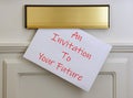 Inspirational message - invitation to your future Royalty Free Stock Photo