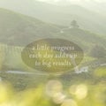 Inspirational motivating quotes on nature background. A Little P Royalty Free Stock Photo