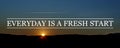 Inspirational motivational quote Everyday is a fresh start Royalty Free Stock Photo