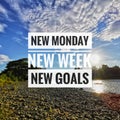 New Monday new week new goals. Royalty Free Stock Photo