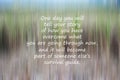 Inspirational motivational survival quote - One day you will tell your story of how you have overcome what you are going through Royalty Free Stock Photo