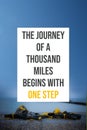 Inspirational poster The journey of a thousand miles begins with one step