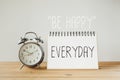 Inspirational quote : Be happy everyday Royalty Free Stock Photo