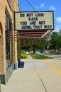 Inspirational Quote Hanging In Delavan, WI Royalty Free Stock Photo