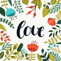 Inspirational vector love card