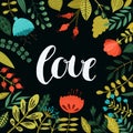 Inspirational vector love card